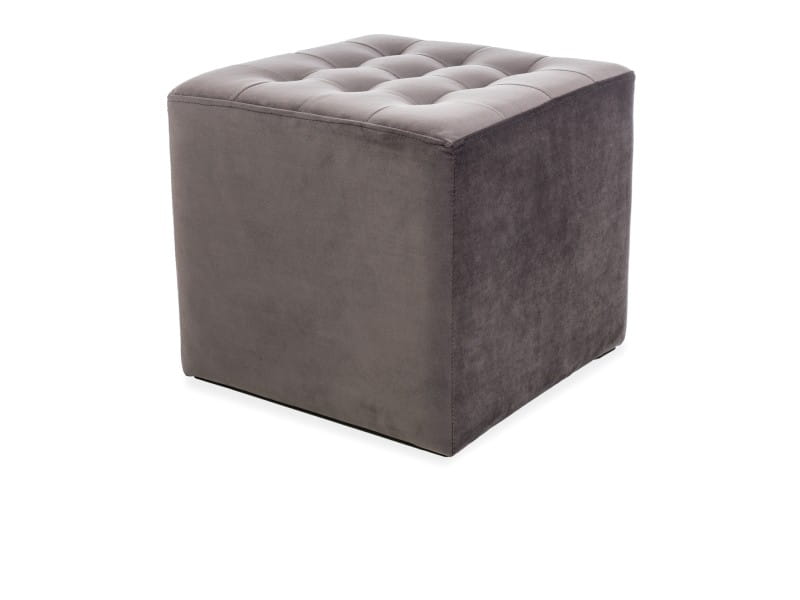 PUF LORI VELVET  SZARY BLUVEL 14