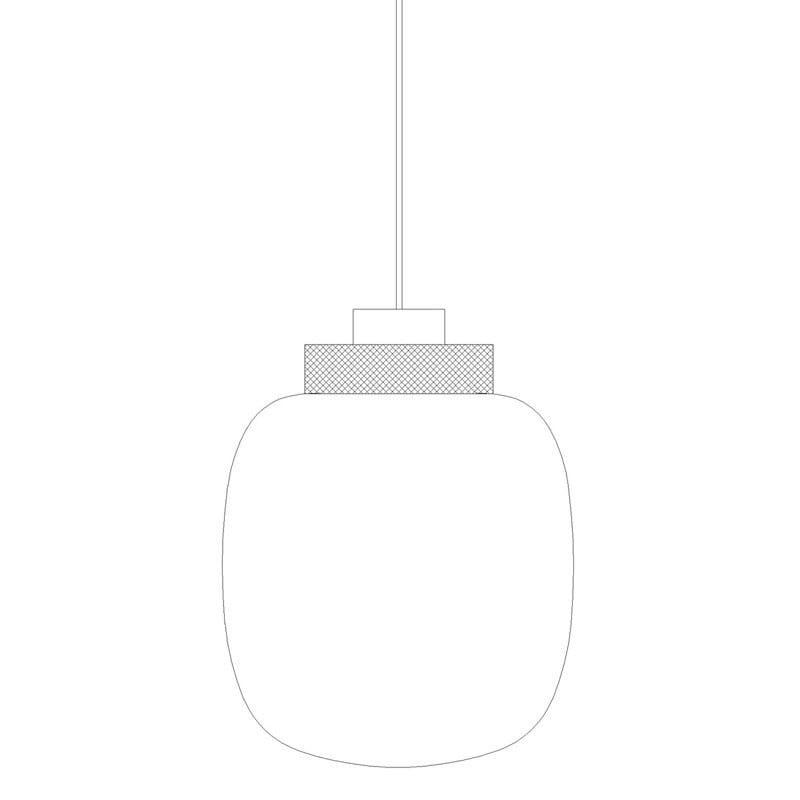 Lampa wisząca BOOM LED biało miedziana 25 cm