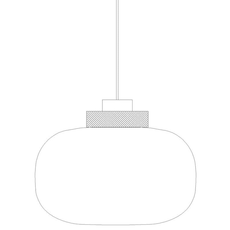 Lampa wisząca BOOM LED biało miedziana 35 cm