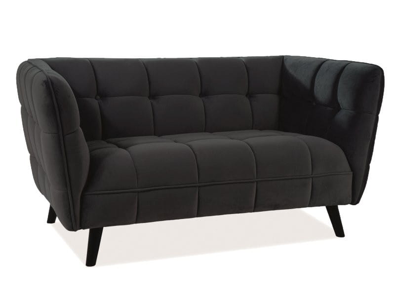 SOFA CASTELLO 3 VELVET CZARNY BLUVEL 19 / WENGE