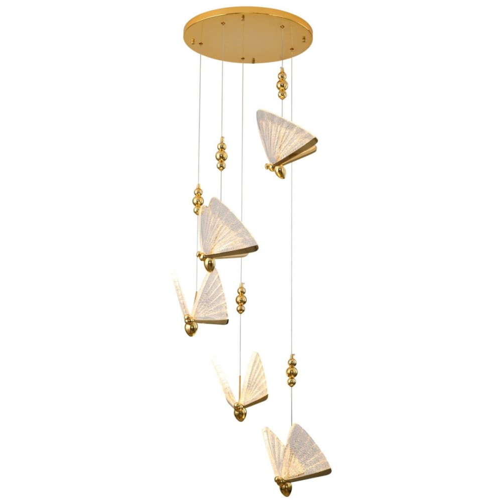 Lampa wisząca BEE LAMP 5 LED czarna 45 cm