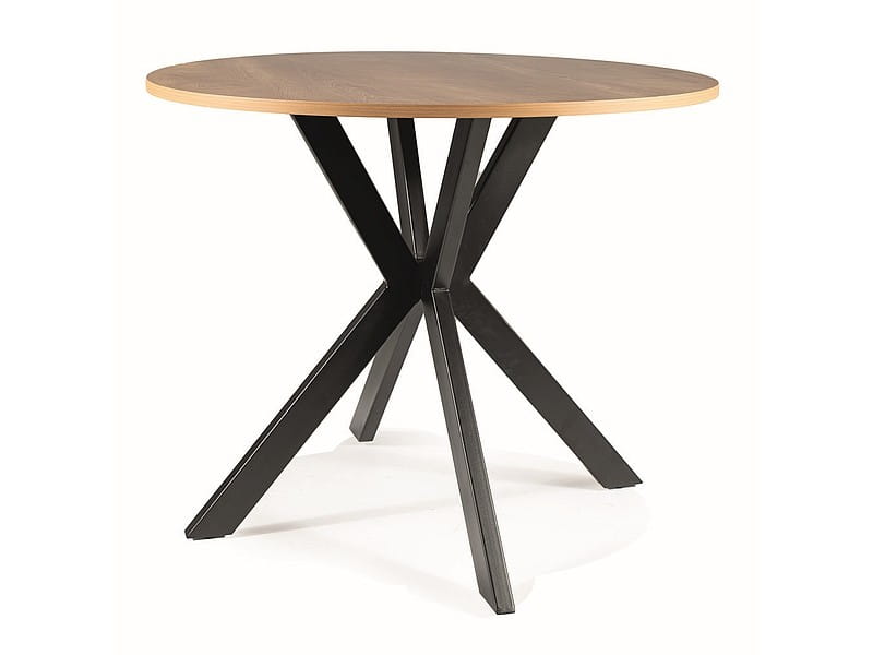 STÓŁ TALIA II DĄB/CZARNY MAT FI 90