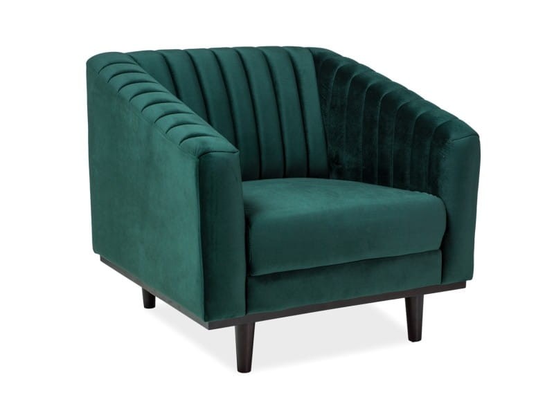 FOTEL ASPREY 1 VELVET ZIELONY BLUVEL 78 / WENGE