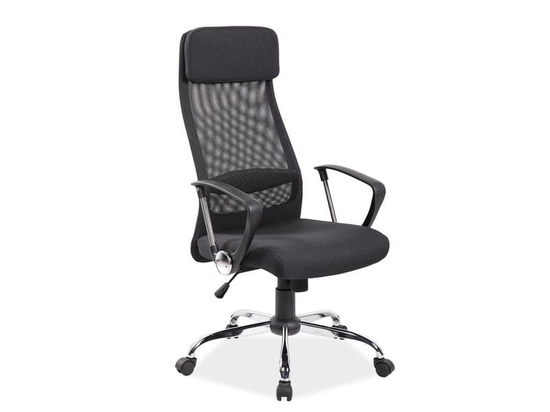 FOTEL OBROTOWY Q-345 CZARNY