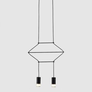 Lampa wisząca LINEA-2 czarna 35 cm
