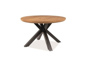 STÓŁ RITMO DĄB/CZARNY STELAŻ FI 120