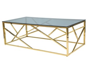 ŁAWA ESCADA A SZKŁO DYMIONE/ZŁOTY 120X60