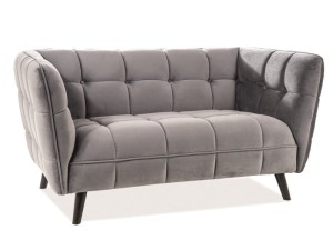 SOFA CASTELLO 3 VELVET SZARY BLUVEL 14 / WENGE