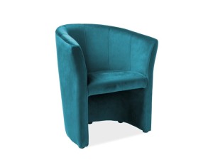 FOTEL TM-1 VELVET TURKUS BLUVEL 85 / WENGE
