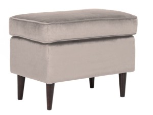 PODNÓŻEK RON VELVET BEŻ BLUVEL 28 / WENGE (P)
