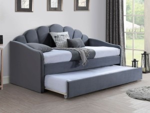 ŁÓŻKO BELLA VELVET 90X200 SZARY BLUVEL 14