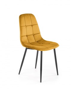 K417 krzesło musztardowy velvet (1p=4szt)