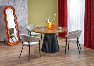 HEVELIUS stół, blat - orzechowy, noga - czarny (2p=1szt)