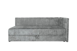 RICKY 90 łóżko z pojemniekiem na pościel i wbudowanym materacem popielaty  (1p=1szt)