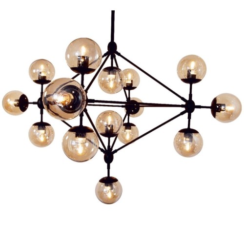 Lampa wisząca ASTRIFERO-10 bursztynowo czarna 90 cm