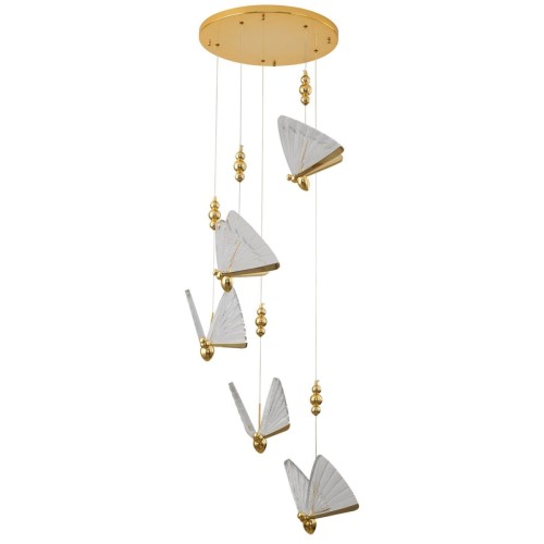 Lampa wisząca BEE LAMP 5 LED czarna 45 cm