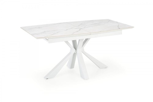 VIVALDI stół rozkładany blat - biały marmur, nogi - biały (2p=1szt)