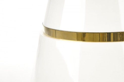 VEGAS stół, blat - biały, noga - biały / złoty (2p=1szt)