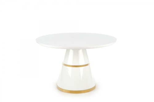 VEGAS stół, blat - biały, noga - biały / złoty (2p=1szt)