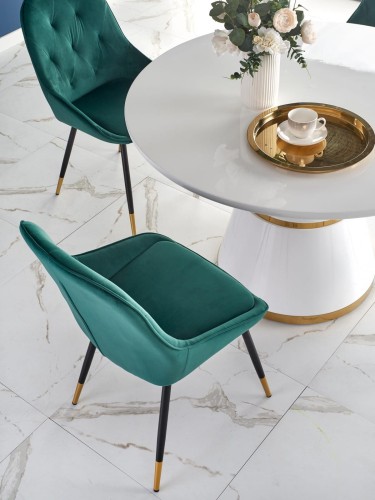 VEGAS stół, blat - biały, noga - biały / złoty (2p=1szt)