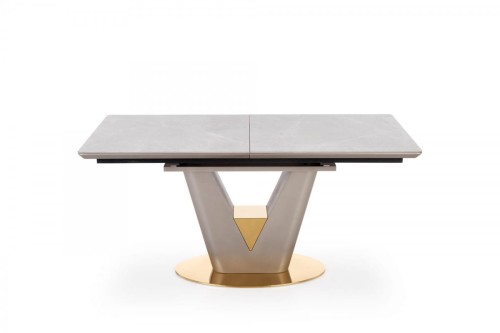 VALENTINO stół rozkładany jasny popiel/złoty (3p=1szt)