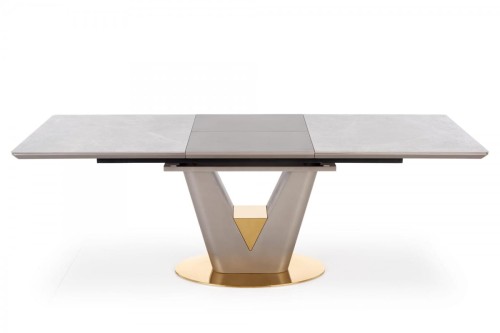 VALENTINO stół rozkładany jasny popiel/złoty (3p=1szt)