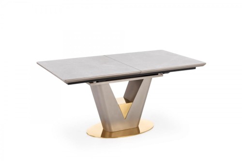 VALENTINO stół rozkładany jasny popiel/złoty (3p=1szt)