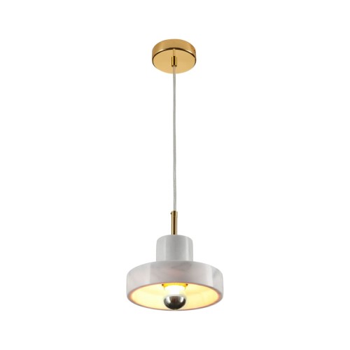 Lampa wisząca UNIVERSO marmurowo złota 18 cm