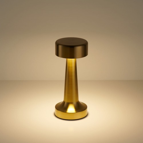 Lampa stołowa TAVOLO A LED dotykowa złota 21 cm
