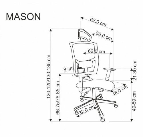 MASON fotel gabinetowy czarny (1p=1szt)