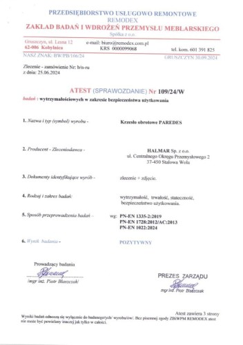 PAREDES fotel gabinetowy czarny (1p=1szt))