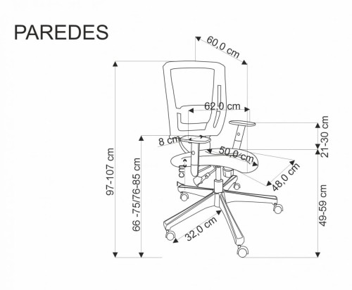 PAREDES fotel gabinetowy czarny (1p=1szt))