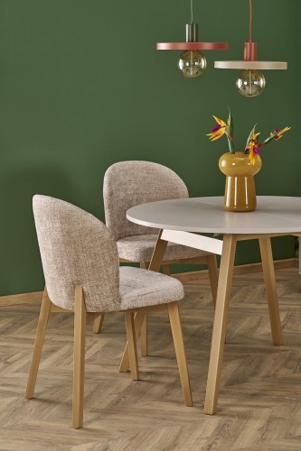 RUBEN stół kolor blat - kaszmir, nogi - naturalny (102-142x102x75 cm) (2p=1szt)