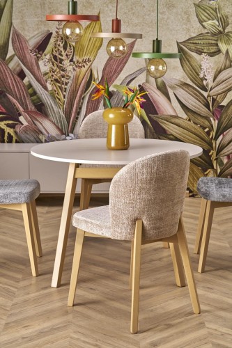 RUBEN stół kolor blat - kaszmir, nogi - naturalny (102-142x102x75 cm) (2p=1szt)