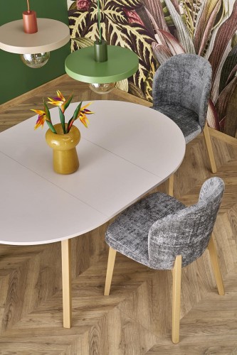 RUBEN stół kolor blat - kaszmir, nogi - naturalny (102-142x102x75 cm) (2p=1szt)