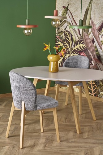 RUBEN stół kolor blat - kaszmir, nogi - naturalny (102-142x102x75 cm) (2p=1szt)