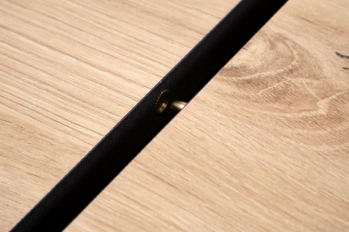 WILSON stół rozkładany, blat - dąb artisan / czarny, nogi - dąb artisan / czarny (2p=1szt)