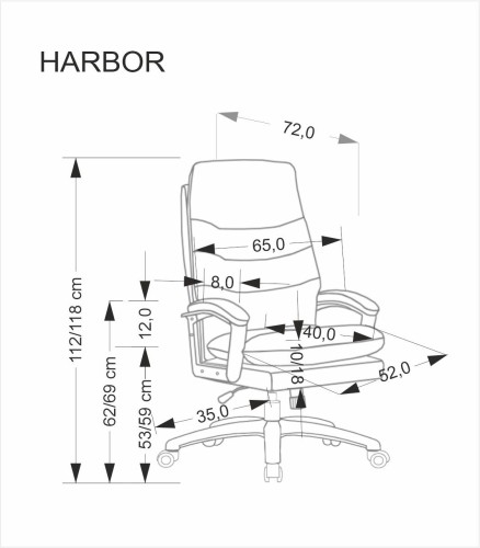 HARBOR fotel gabinetowy beżowy