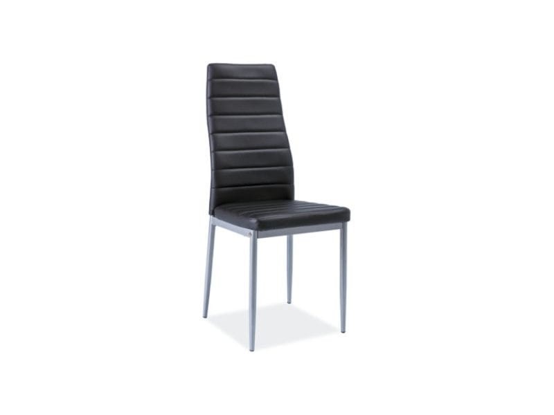 KRZESŁO H261 BIS ALUMINIUM//CZARNY EKOSKÓRA