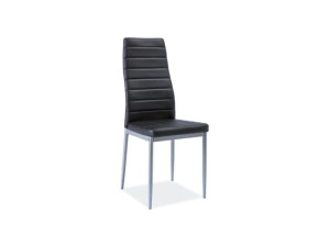 KRZESŁO H261 BIS ALUMINIUM//CZARNY EKOSKÓRA