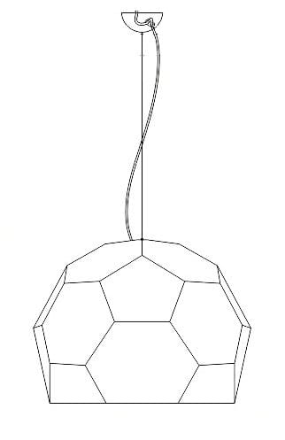 Lampa wisząca DOME półtransparentna 80 cm