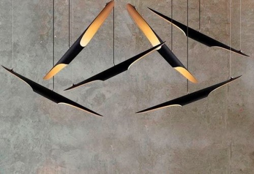 Lampa wisząca BLACK TUBE czarno złota 100 cm