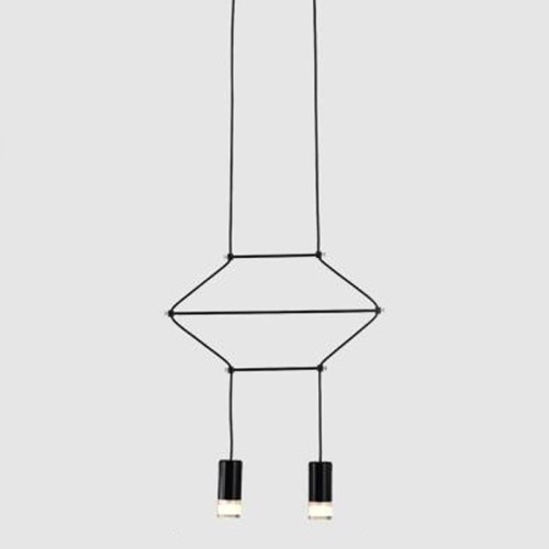 Lampa wisząca LINEA-2 czarna 35 cm