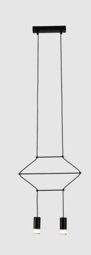 Lampa wisząca LINEA-2 czarna 35 cm