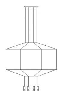 Lampa wisząca LINEA-8 czarna 80 cm