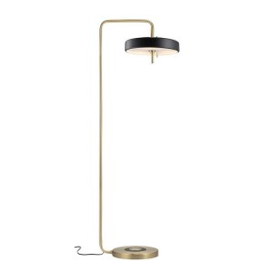 Lampa podłogowa ARTDECO czarno - złota 162 cm