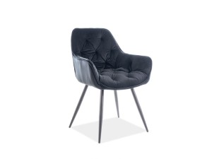 KRZESŁO CHERRY VELVET CZARNY STELAŻ/CZARNY BLUVEL 19