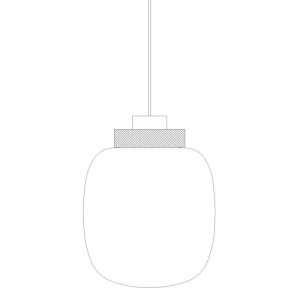 Lampa wisząca BOOM LED biało miedziana 25 cm