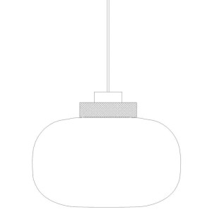 Lampa wisząca BOOM LED biało miedziana 35 cm