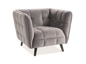 FOTEL CASTELLO 1 VELVET GRANATOWY BLUVEL 86 / WENGE
